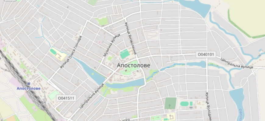 Мапа міста Апостолове