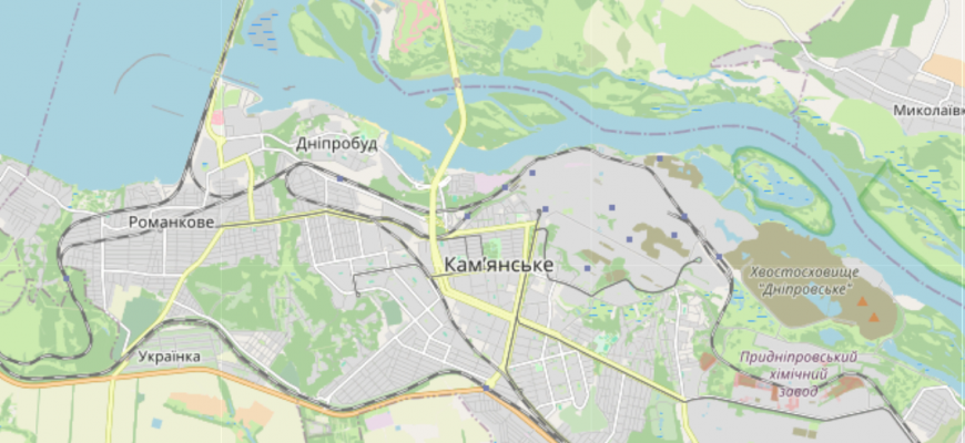 Мапа міста Кам’янське