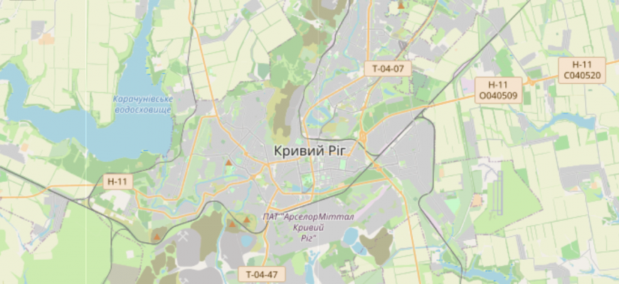 Мапа міста Кривий Ріг