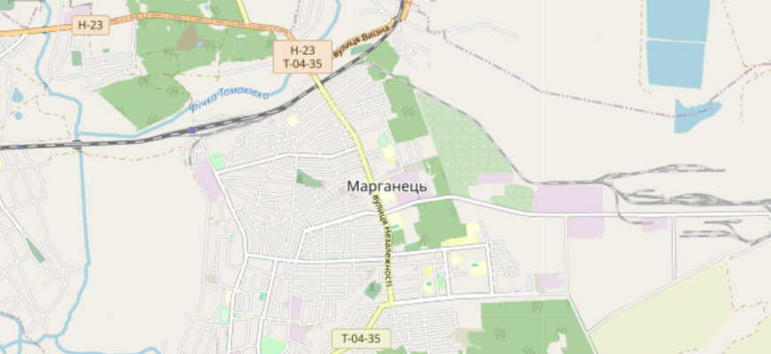 Мапа міста Марганець