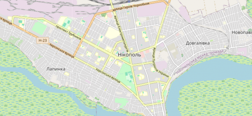 Мапа міста Нікополь