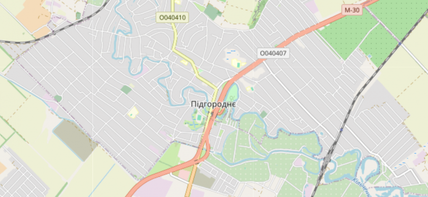 Мапа міста Підгороднє
