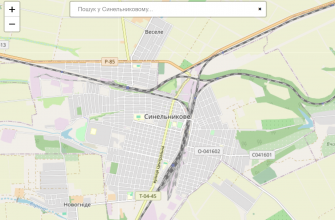 Мапа міста Синельникове