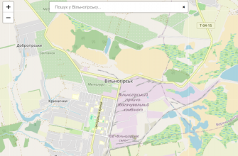 Мапа міста Вільногірськ